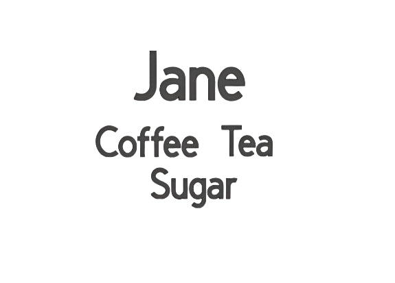 Stylish Coffee Tea Sugar Label Set - Medium