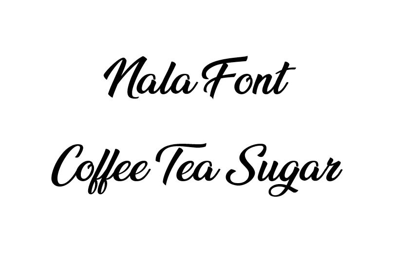 Stylish Coffee Tea Sugar Label Set - Medium