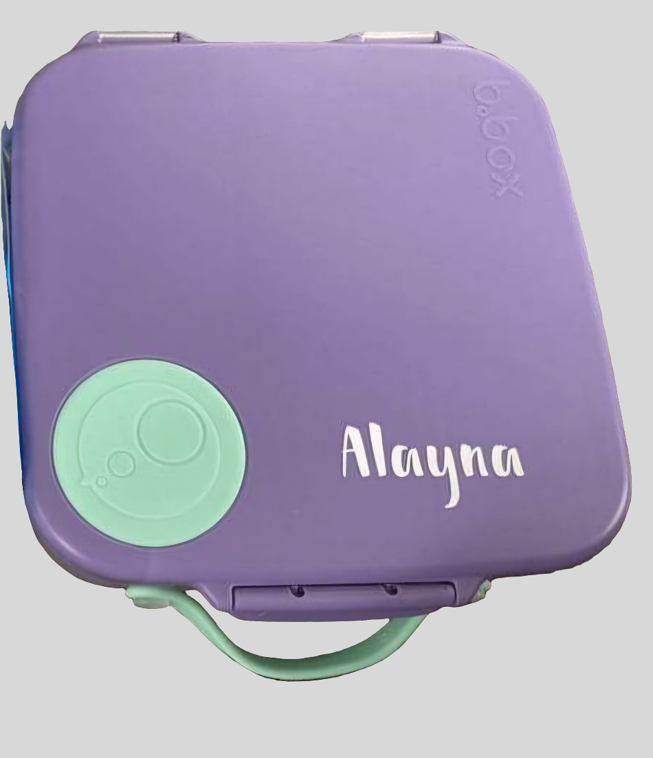 Custom lunchbox vinyl names