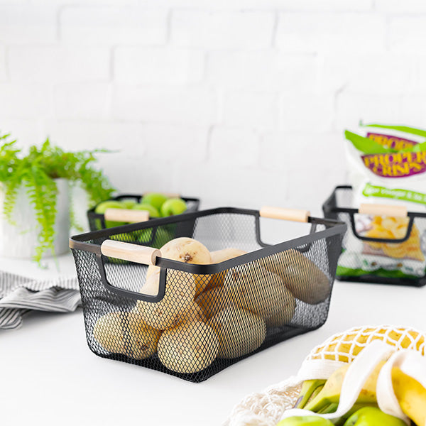 Black Mesh Basket