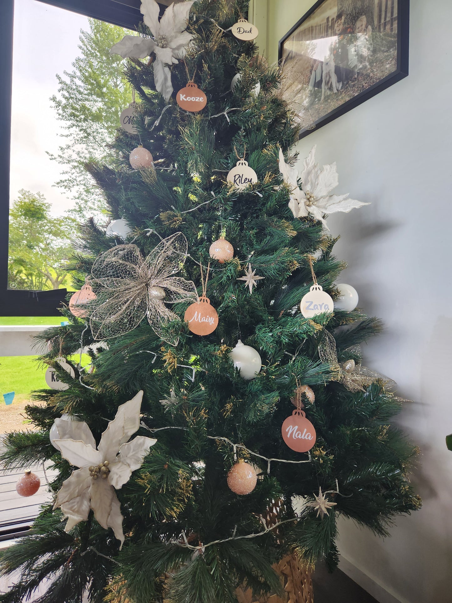 Customized Christmas Bauble Decorations - Painted/ Wooden