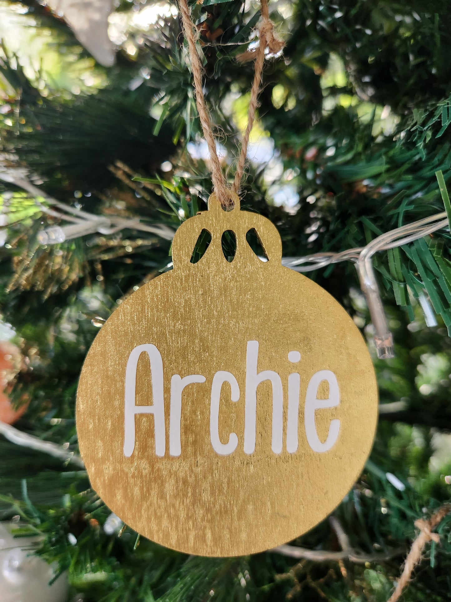 Customized Christmas Bauble Decorations - Painted/ Wooden