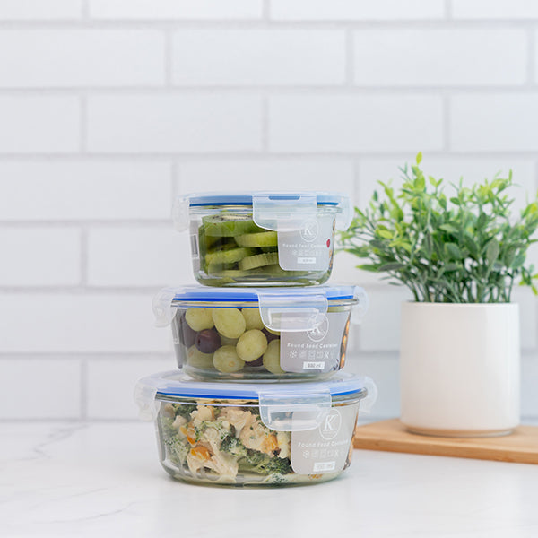 Round Glass Storage Container