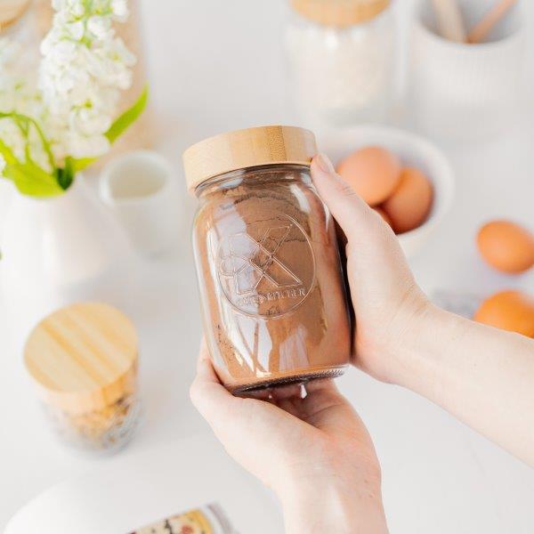 500ml Glass bamboo jar