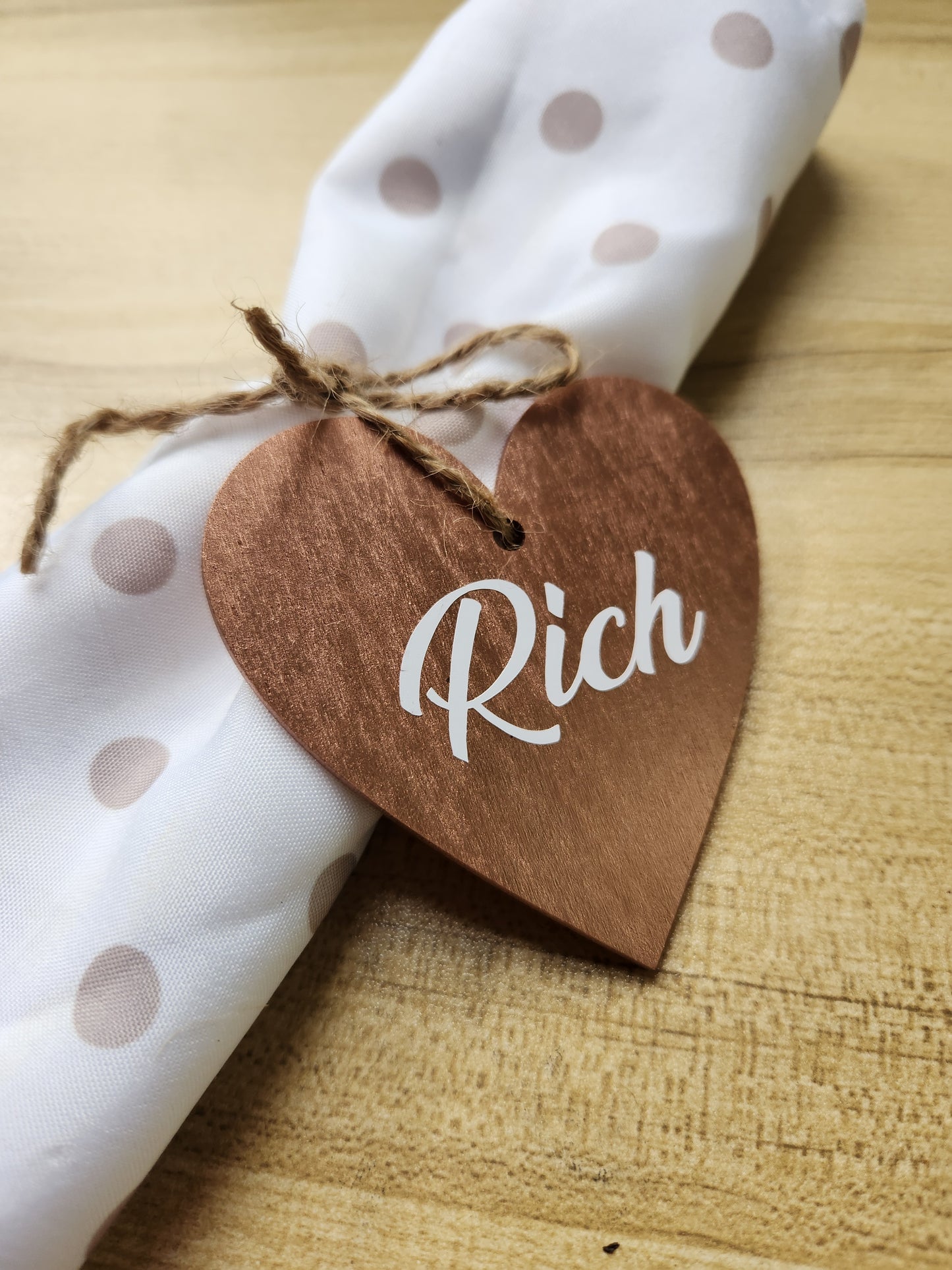 Personalized  Heart Name Tag