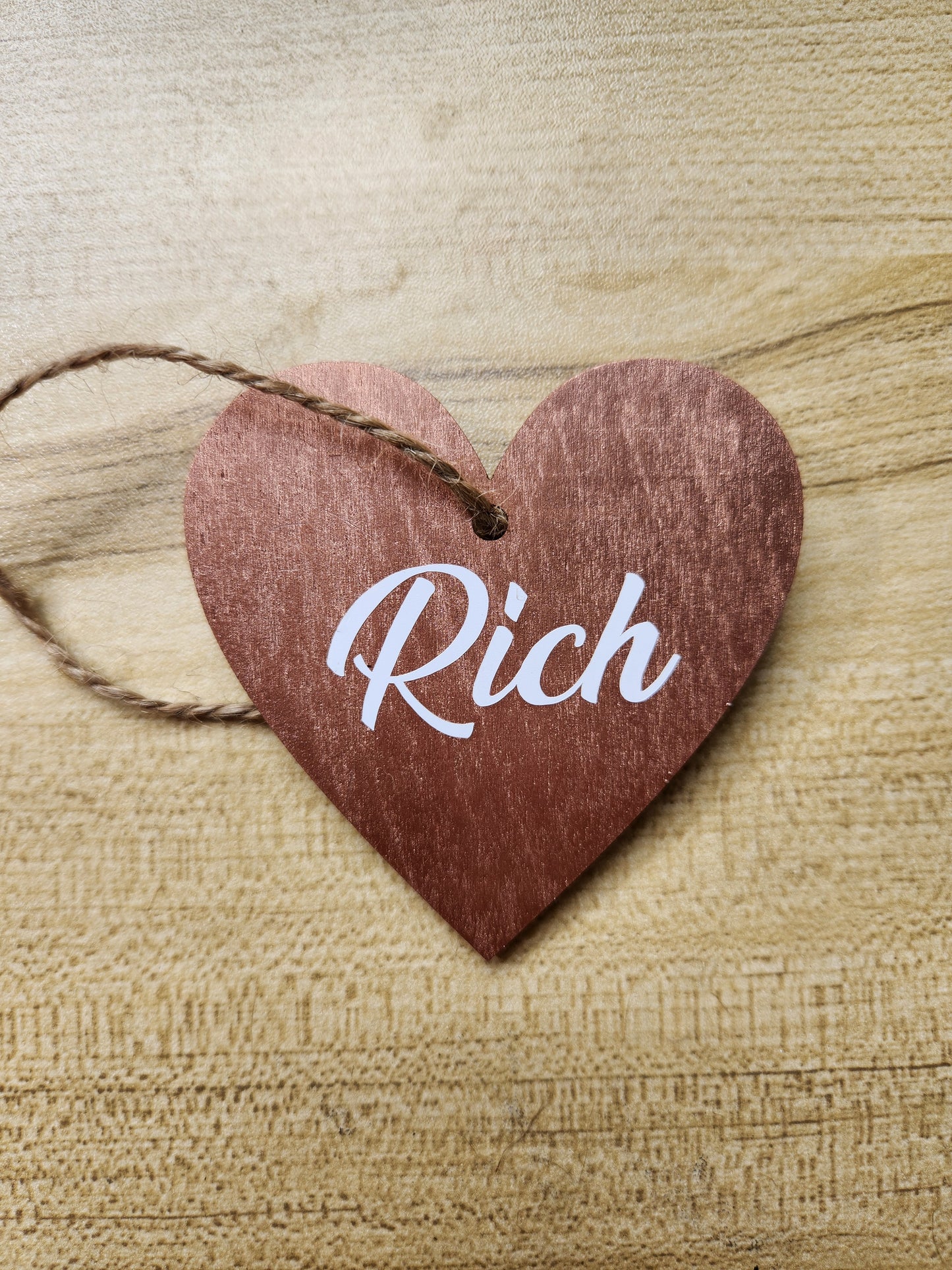 Personalized Heart Name Tag