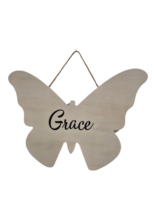 Butterfly shape hanging sign