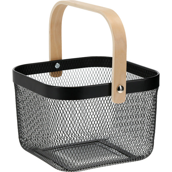 Black wire mesh basket